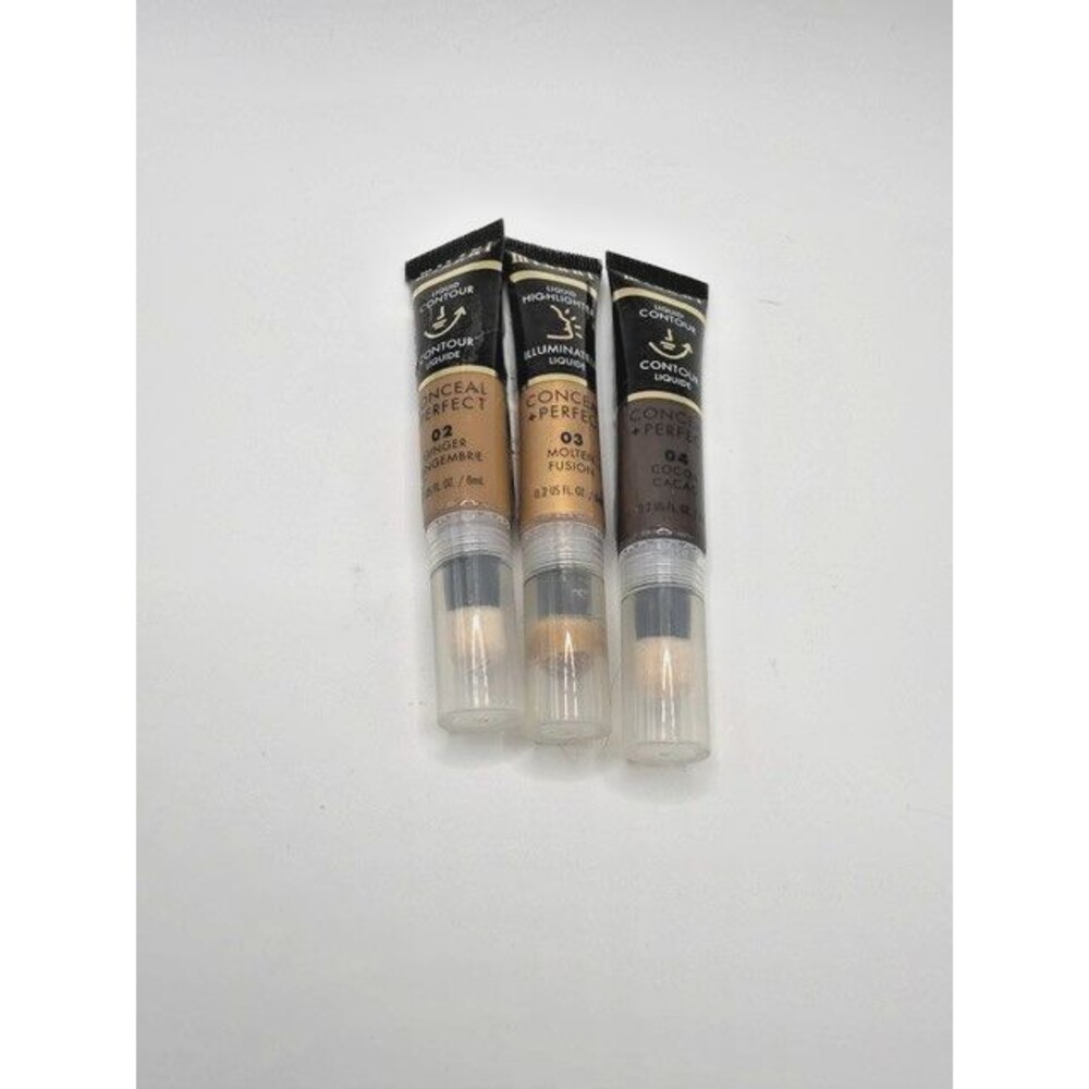 Milani Conceal + Perfect Liquid Contour Highlighter Lot of 3 Ginger Fusion Cocoa